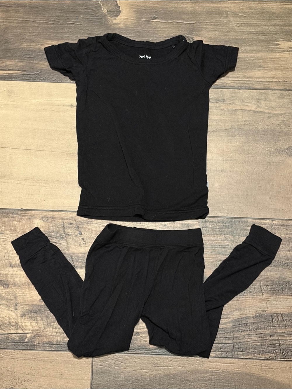Little Sleepies Black Two-Piece Pajama Set